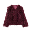 Faux Fur Coat Women Loose Lapel Full Sleeve Fluffy Short Overcoat Autumn Winter Street Lady Furry Warm Overcoat