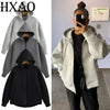 Hoodie Woman Outerwears Long Sleeve Demi-Season Women Jacket Coat Casual Sweatshirt With Zipper Grey Black Jacket Coats