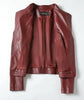 Autumn Winter Sheepskin Jacket Women Short Coat Slim Inclined Zipper Casual Tops Lady Small Outerwear Leather Blazer Coats