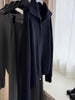 Women's Large Lapel Cashmere Sweater Coat Thick Loose Knit Turtleneck Cardigan for Autumn And Winter
