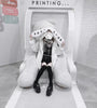 Autumn Oversized Sweet Cute Soft Purple Black Faux Fur Coat Women with Bunny Ears Kawaii Loose Fluffy Jacket Hoodie
