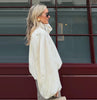 Women Pant Set Satin Lace Round Neck Puff Long Sleeve Button Front Drawstring Waist Blouse Cuffed Ruffle Hem Pants Elegant Suit