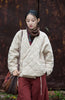 Winter Chinese Style Parkas For Women Bandage Plus Cotton Coats Long Sleeve Loose Pockets Vintage Cotton Parkas