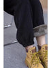 Winter Thickened and Padded Corduroy Pants Women Women's Loose Bunched Feet Harlan Pants Sweatpants Women