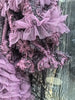 Women's Evening Dress Purple Three-Dimensional Flower Ruffled Long Sleeve Mesh Dresses Autumn Clothing QM782