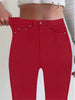 Women Slim Fit Stretch Jeans - 9/10 Length Ankle-Length Colorful Comfort Stretch Fabric Pants Elastic Waist Casual Office Comfy