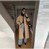 Double-side Long Trench Coats Women's Loose Full Sleeves Single-breasted Pockets Lapel Coats Ladies Spring Outwear