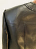 High Street Designer Blazer Women's O-neck Rope Lace-Up Trimmed Artificial Leather Jacket