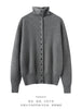 Autumn Women's Cardigan 100% Cashmere Knitted Sweater Chic Tops Female Causal Turtleneck Collar Loose Size Jacket Coat
