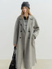 Stylish Women's Petite Wool Overcoat with Suit Lapel Winter 100% Wool Coats Suit Collar Long Winter Coat