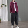 Women Corduroy Jacket Korean Version Retro Versatile Casual Jacket With Pockets Solid Loose Top Outerwear Coat S-6XL
