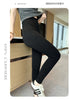 100% Cashmere Knitted Leggings Women High Waist Casual Wool Korean Trousers Solid Thicken Elasticity Ankle-Length Pants