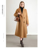 Women 100% Wool Peak Lapel Overcoat Belt Double-Breasted Autumn Winter Long Jacket Trench Coat Ladies Female Clothing #19