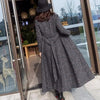 Woolen Women's Coat Korean Version Thick Long Autumn/Winter Slim fit Plaid Woolen Coat Over Knee Trench Coat for Women Wlf