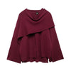 Mujer Cape Coat Women Scarf Collar Ponchos Women Shawl Long Sleeve Winter Woman Ponchos Cloak Knitted Cardigan for Women