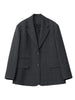 Korean Women Blazers Loose Casual Retro Plaid Single Breasted Mid Length Ladies Jacket Coat Spring Autumn