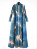 Niche Printed Windbreaker Women's Loose Oversized Long Sleeved Pleated Trench Cardigan Long Coat 2DB2481