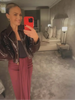 Women Coated Cinched-waist Leather Jacket Retro Casual Lapel Full Sleeve Zipper Fishbone Coats Lady Daily High Street Coat