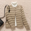 Woman Ultra Light Duck Down Inner Liner Soft Matte Fabric Jacket Lightweight Coat Female