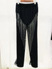 High Street Designer Runway Suit Set Women's Perspective Gauze Patchwork Blazer Pencil Pants