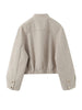 Women Autumn Elegant Bomber Jacket Loose Versatile Single-Breasted Pocket Casual Jacket Woman Street Style Short Coat