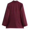Women's Red Blazers Office Wear Woman Elegant Burgundy Fitted Outerwears Chic Suit Jacket Women's Blazer