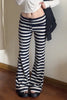 Y2K Streetwear Japanese Harajuku 2000s Korean Pants High Street Women Low Waisted Striped Long Trousers Flare Pants