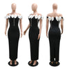 Women Bow Tassel Slash Neck Maxi Dress Fall Winter Sexy Birthday Evening Prom Party Street Long Dresses Vestidos