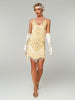Flapper Roaring Plus Size 20s Great Lady Mini Short Dress Gatsby Fringed Sequin Beaded Lady Mini Tassels Decoration Dresses