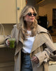 Solid Lace Up Long Trench Coat Women Full Sleeve Lapel Single Breasted Loose Outerwear Lady Autumn Daily Highstreet Coat