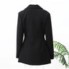 Chic White Waist Cinching Dress Women Full Sleeve Deep V-neck Double Breasted Mini Vestidos Lady High Street Robe