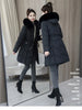 Winter Down Cotton Jacket Women Korean Cotton-Padded Thicken Warm Mid Long Hooded Parkas Slim Coat Female Casual Ladies Tops