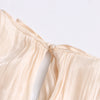 Solid Loose Spliced Folds Elegant Dresses for Women Round Neck Long Sleeves Patchwork Lace Up Dress Female