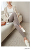 100% Merino Wool Striped Leggings Women's Winter Warm Knitted Tights Solid Color Women's Trousers
