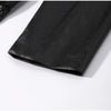 Broad Shoulders Lace up Leather Jacket Lady Zipper Solid Color Long Sleeve Loose Casual Coats Street Women's Jackets
