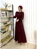 Pleated Dress Women Long Dresses A Line Round Neck Long Sleeve Party Maxi High Waist Belt Slim Sexy Elegant Splice Vestidos