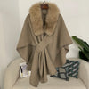 Spring Lanket Scarf Female Real Fur Coat Women Cloak Poncho Winter Warm Shawl Designer Thickening BPashmina Cape Stole Fur Coats