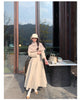 Winter Long Wool & Blends Coat for Women Chic Elegant Womans Clothing Skirted Woolen Overcoat