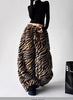 Women's zebra stripe print loose plush pants Tiger Print Lamb Wool Warm Casual Pants Women Y2K Straight Casual Trousers
