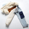 Women Padded Jacket Denim Splicing Jacket Winter Lamb's Wool Liner Thickened Short Section Biker Jacket Cotton Jacket