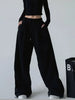 Harajuku Wide Leg Sweatpants Women Streetwear Baggy Oversize Gray Sports Pants Woman Drawstring Casual Joggers Trousers