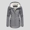 Women Hooded Zipper Coats Winter Warm Thick Fleece Jackets Solid Casual Fit Pockets Parkas Ladies Hooded Hooded Outwear
