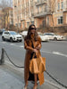 Embossed Faux Leather Trench Coats Women Chic Lapel Single Breasted Straight Long Front Pockets Jackets Vintage Autumn Winter