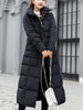 Female Winter Over Knee Loose Large Fur Collar Hooded Warm Thick Parkas Long Down Cotton Plus Size Parkas Coat Women Padded Coat