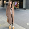 Winter Thick Women's Long Imitation Mink Plush Cardigan With Integrated Fur Eco-Friendly Hooded Fur Coat Solid Color