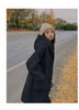 Autumn Winter Korean Loose Women Down Cotton Coat Hooded Medium Length Cotton Coat Large Pocket Windproof Coat