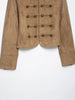 Women Slim Jacket Stand Collar Double Breasted Metal Button Decor Zip Front Cropped Outerwear Autumn Female Clothing