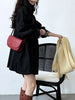 Temperament Short Trench For Women Lapel Single Breasted Solid Color Pockets Design Coat Spring Autumn 2Z2225