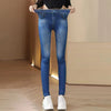 One-peice Elastic Imitation Denim Sports Gymnasium Pencil Pant Casual For Women's Clothes Leggings Dye Vintage All-match