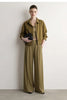 Wide Pants Woman Autumn Pleated Breathable Casual Trousers Loose Versatile Middle-aged Women's Clothing 12623019